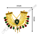 Premium Quality White Moti Haas Mala With Half Moon Shape Pendant