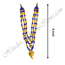 Three Layer Colured Moti Mala With Leaf Shape Pendant