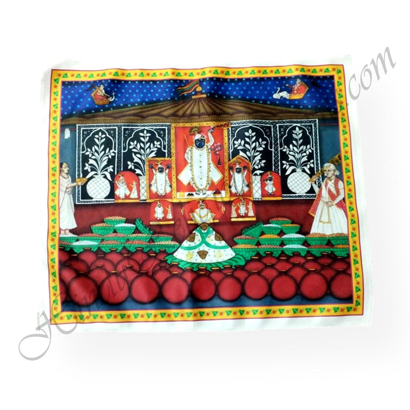 High Quality Satin Printed Pichwai (Backdrop)-7 Swarup Annakut