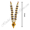 Premium Quality White Moti Mala With Nand(Diamond) & Heart Shape Pendant