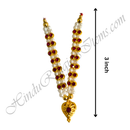 Premium Quality White Moti Mala With Nand(Diamond) & Heart Shape Pendant