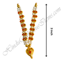 Premium Quality White Moti Mala With Nand(Diamond) & Heart Shape Pendant