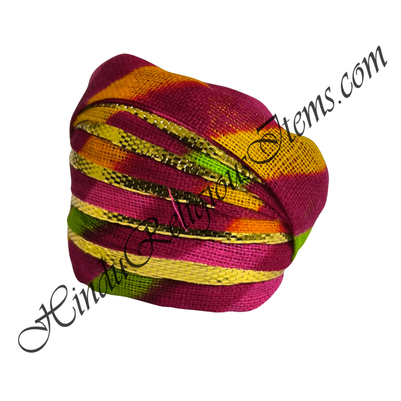 Cotton Multicolour Leheriya Lalan Paghdi