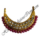 Premium Quality Golden Metal Haas With Nang(Diamond) & Coloured Moti