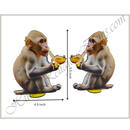 High-Quality MDF Monkey With Banana Cut Out Set