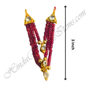 Premium Quality Three Layer Coloured Moti Mala With Round Shape Pendant