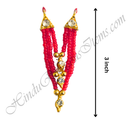 Premium Quality Three Layer Coloured Moti Mala With Round Shape Pendant
