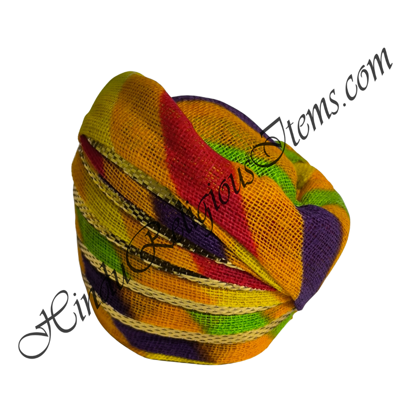 Cotton Multicolour Leheriya Lalan Paghdi