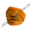 Cotton Coloured Lalan Paghdi With Golden Lace