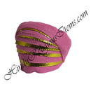 Cotton Coloured Lalan Paghdi With Golden Lace