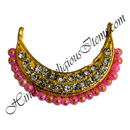 Premium Quality Golden Metal Haas With Nang(Diamond) & Coloured Moti