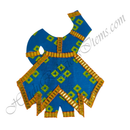 Chitraji Cotton Chofuli Bandhani Chakdar Ang Vastra With Golden Lace