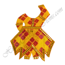 Chitraji Cotton Chofuli Bandhani Chakdar Ang Vastra With Golden Lace
