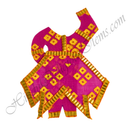Chitraji Cotton Chofuli Bandhani Chakdar Ang Vastra With Golden Lace