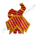 Chitraji Cotton Leheriya Chakdar Ang Vastra With Golden Lace