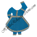 Chitraji Satin Chakdar Ang Vastra With Silver Lace