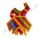 Chitraji Cotton Leheriya Chakdar Ang Vastra With Golden Lace