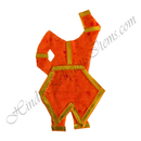 Chitraji Cotton Vasanti Chhatna Chakdar Ang Vastra With Golden Lace