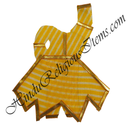 Large Chitraji Chakdar Cotton Leheriya  Ang Vastra With Golden Lace