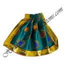 Chitraji Brocade Golden Jhari With Multi-Colour Dots Taniya With Golden Lace