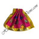 Chitraji Brocade Golden Jhari With Multi-Colour Dots Taniya With Golden Lace