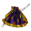 Chitraji Brocade Golden Jhari With Multi-Colour Dots Taniya With Golden Lace