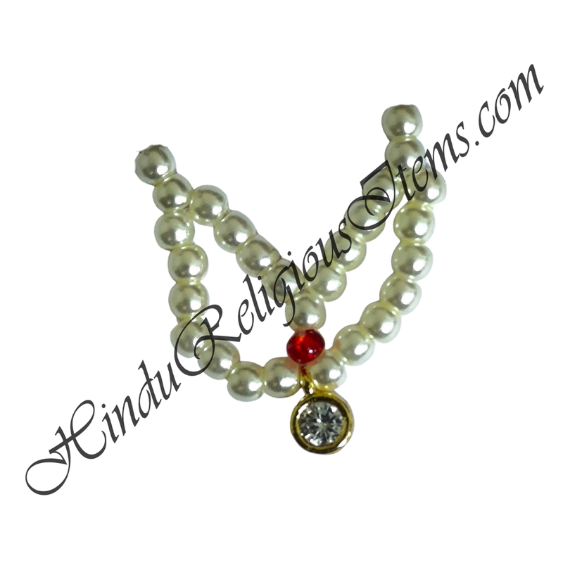 Premium Quality White Moti Two Layer Kanthshree Mala With AD Pendent