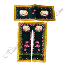 Premium Quality Lalan Satin Cow With Calf & Kamal Print Chira Vastra With Golden Lace