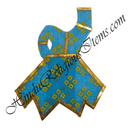 Large Chitraji Cotton Chofuli Bandhani Chakdar Ang Vastra With Golden Lace