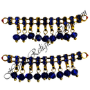 Premium Quality Golden Metal With Nang(Diamond) Lalan Payal With Moti Latkan
