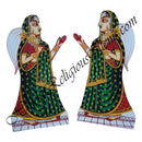 Thick Wood Gopi And Gwal Cut Out Set