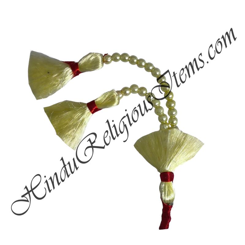 Premium Quality Resham & Moti Kalgi With Two Fumta