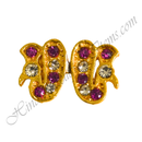 Premium Quality Peacock Shape Nang Diamond Kundal