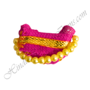 Cotton Paag With Golden Lace & Moti Lad
