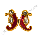 Premium Quality Half Moon Shape Kundal With Nang Diamond