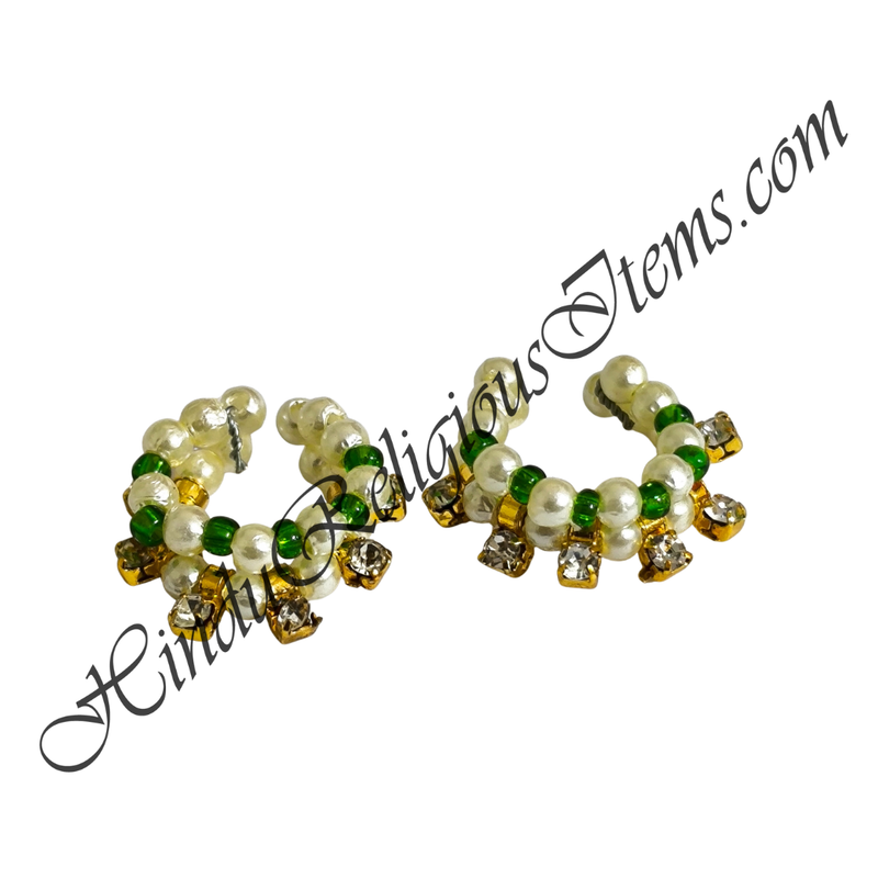 Premium Quality White Moti Lalan Payal With Diamond Latkan