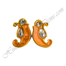 Premium Quality Half Moon Shape Kundal With Nang Diamond
