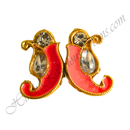 Premium Quality Half Moon Shape Kundal With Nang Diamond