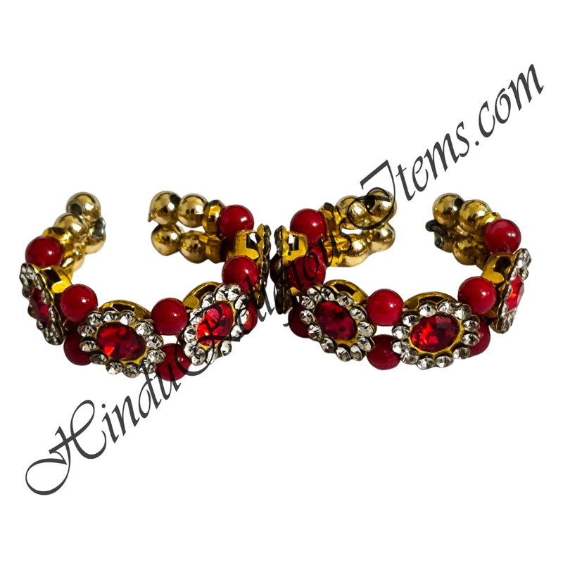 Colour Moti Kada With AD Diamond