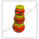 Wooden Hand Painted Matki Set