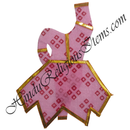 Large Chitraji Cotton Chofuli Bandhani Chakdar Ang Vastra With Golden Lace