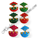 Golden Metal Meenakari Katra