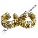 Premium Quality White Moti Kada With AD Diamonds