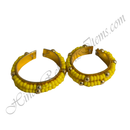 Golden Metal Kada With Coloured Moti