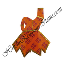 Large Chitraji Cotton Chofuli Bandhani Chakdar Ang Vastra With Golden Lace