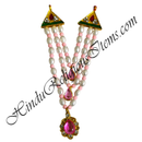 Premium Quality Three Layer White Moti With Colour Moti Mala