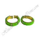Golden Metal Kada With Coloured Moti