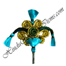 Resham Tipara & Kalgi With Golden Jhari