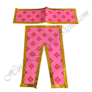 Lalan Slub Cotton Chofuli Bandhani Chira Vastra with Golden Lace