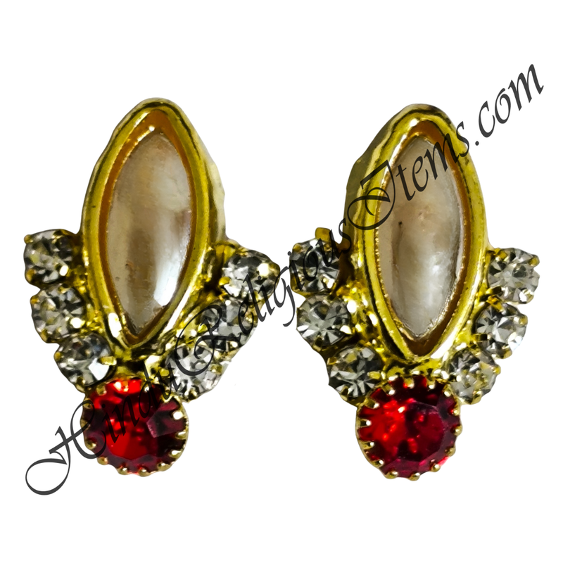 Premium Quality Various Designs Kundal With Nang(Diamond)